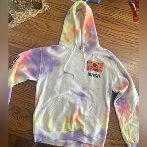 NASA Hyper Space Tie-Dye Hoodie Sweatshirt